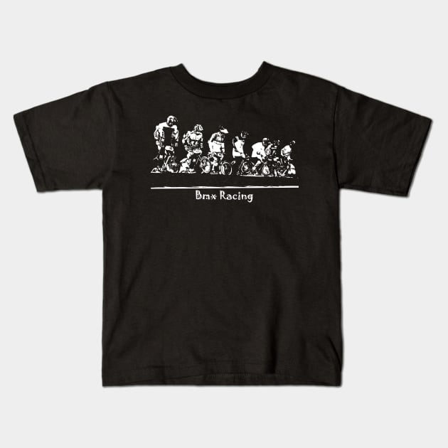 bmx Kids T-Shirt by rickylabellevie